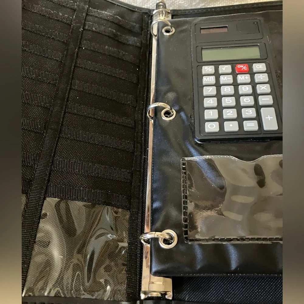 3-Ring Binder Portfolio Black Organizer